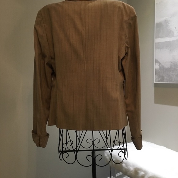 Lafayette 148 New York lt. Tan striped wool blazer - Picture 7 of 7